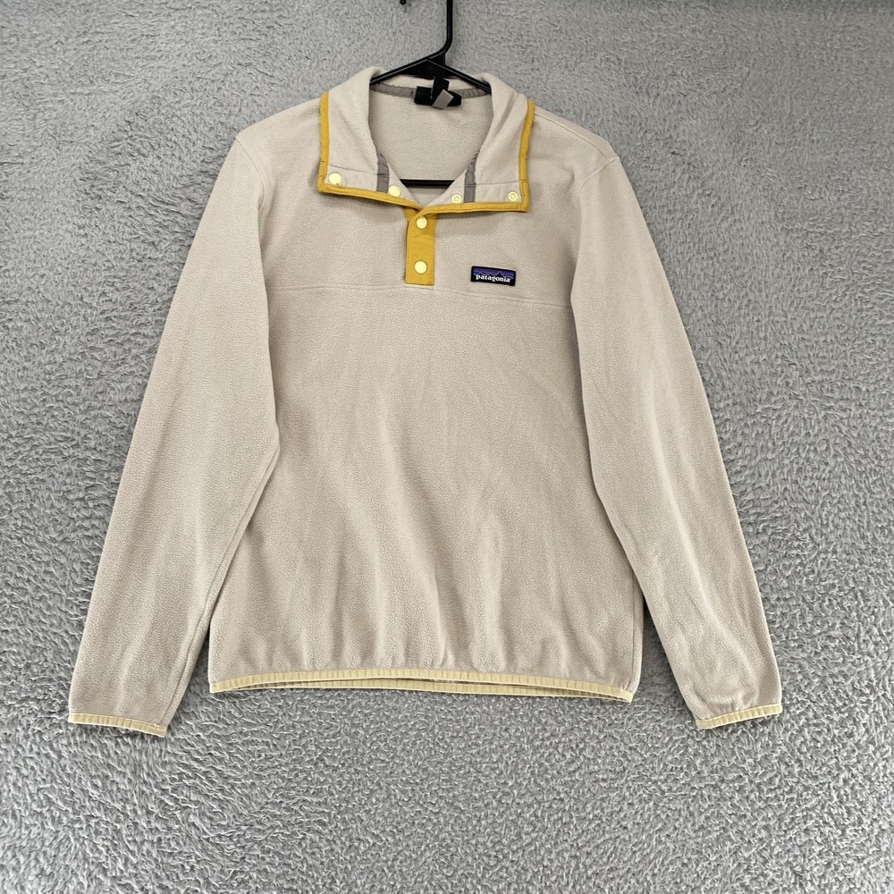 Patagonia Synchilla Pullover Womens XS Fleece Snap T Micro D‎ Outdoor Cozy Cream
